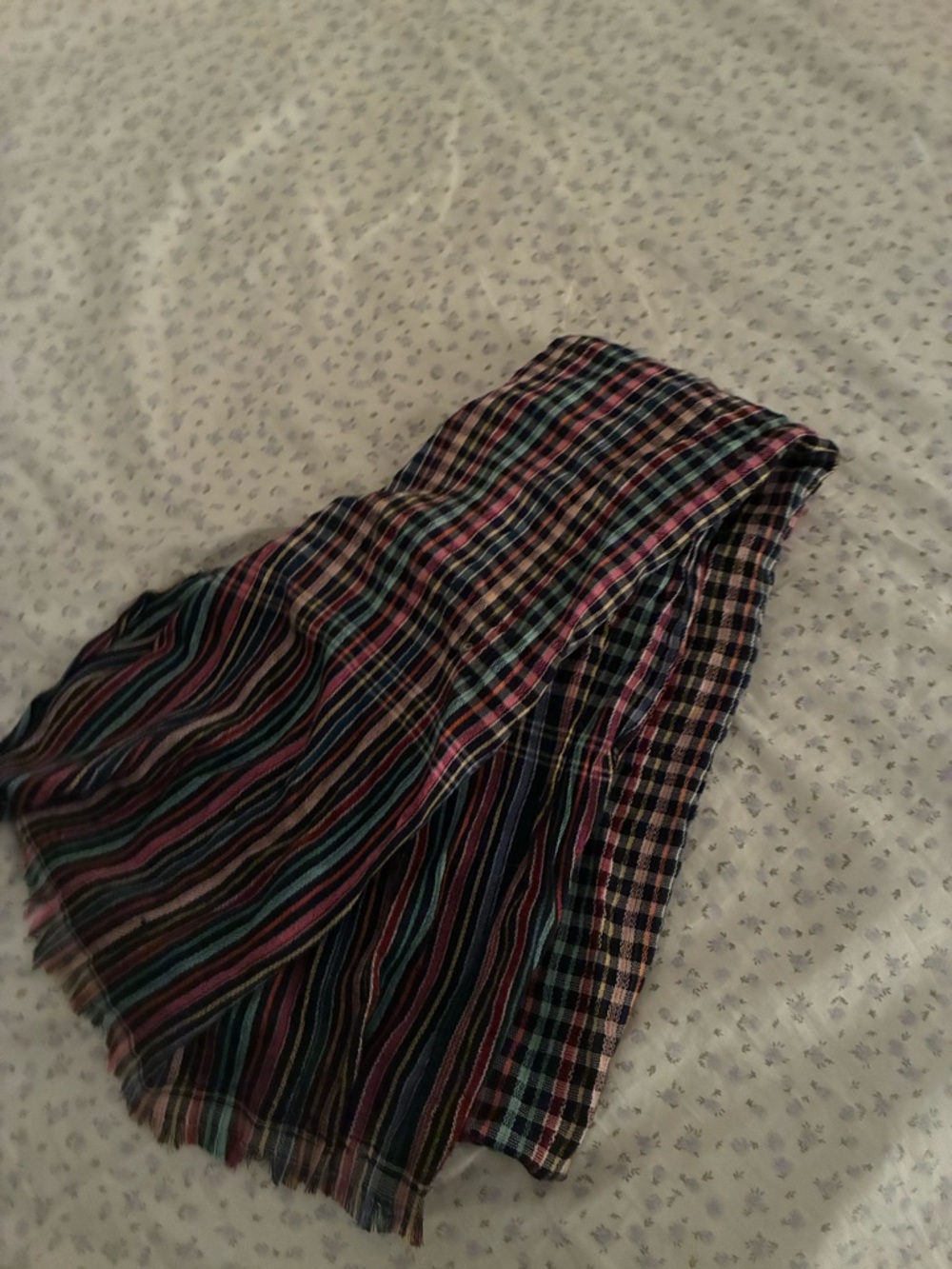 Multicolor Checkered Scarf